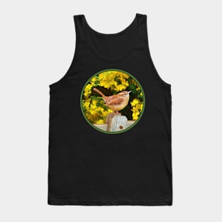 Carolina Wren Painting - Cute Original Bird Art Tank Top